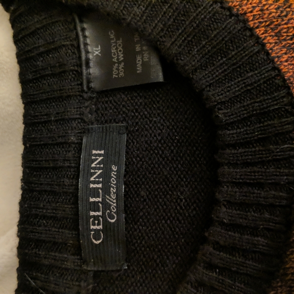 80's Cellini Collexione Sweater Geometric - Picture 3 of 4